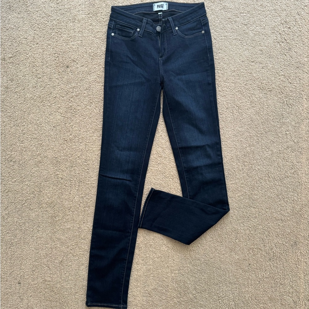 Paige Skyline Skinny Mid/Low Rise Jeans in Mona - Size 25